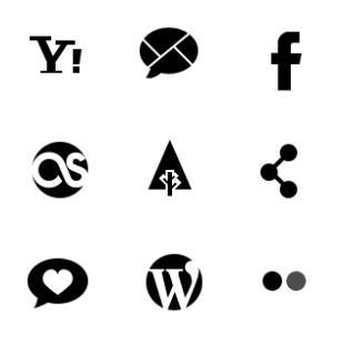 Tabs Social icon sets preview