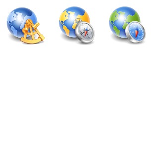 Globe icon sets preview