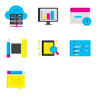 CMYK: Product development icon sets preview