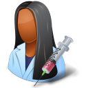 Medical Immunologist Female Dark icon