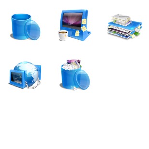 Blue icon sets preview