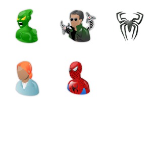 Spiderman icon sets preview