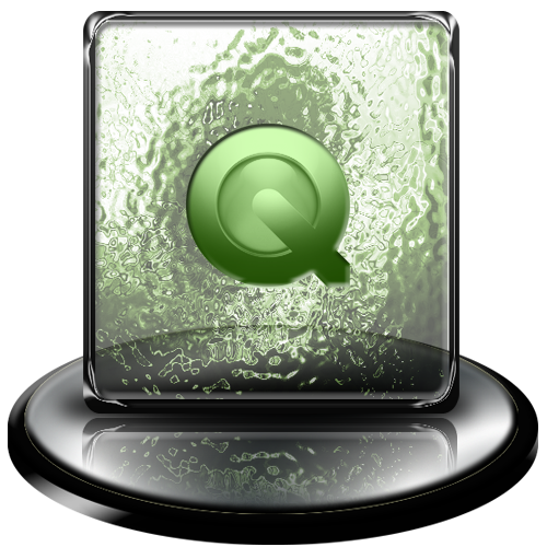 quicktime, player, classic, green icon