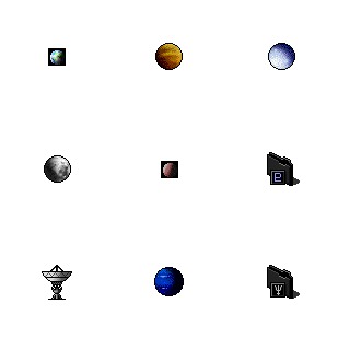 Space icon sets preview