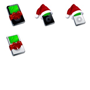 iPod Christmas icon sets preview