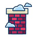 chimney, cloud, fireplace, real estate, house icon