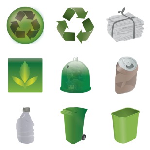 Recycling icon sets preview