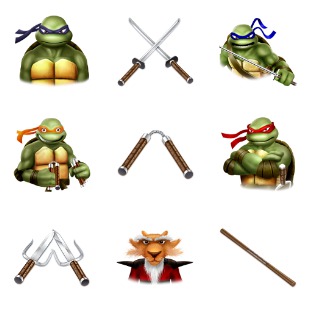 TMNT icon sets preview