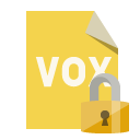 vox, file, lock, format icon