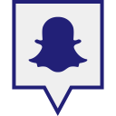 media, social, snapchat, logo icon