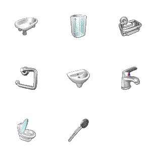 Bathroom icon sets preview