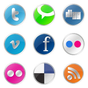 Round Social icon sets preview