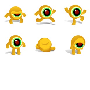 Crazy Eye icon sets preview