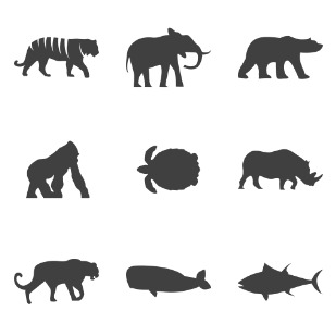 Vectortown Endangered Species icon sets preview