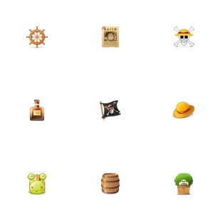One Piece icon sets preview
