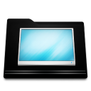 black, desktop, folder icon
