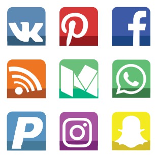 Small Lower Shadow Social Media icon sets preview