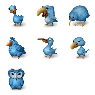 Ugly Birds icon sets preview