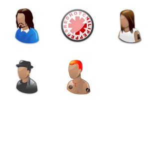 Red Hot Chili Peppers icon sets preview