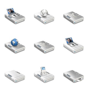 Layered Drives icon sets preview