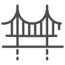 river, usa, bridge, travelling, gate, water, golden icon