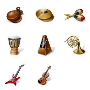 Musical Instruments icon sets preview