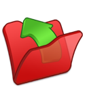 Folder, Parent, Red icon
