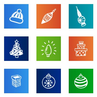 Christmas Clipart icon sets preview