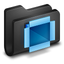 Dropbox Black Folder icon