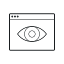 visible, visibility, view, browser, watch, eye, look icon
