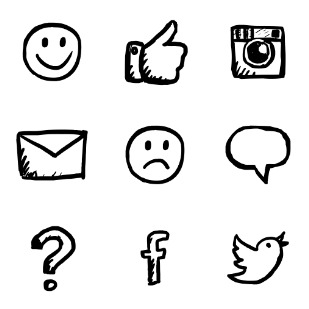 Jolly — Part 1: Social Media and Communication icon sets preview