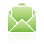 mail, open, green icon