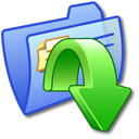 downloads, folder, blue icon