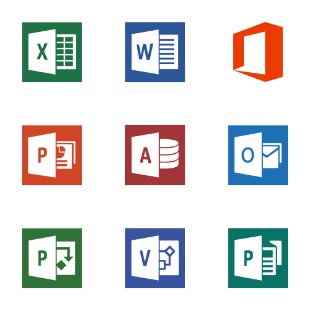 Microsoft Office icon sets preview