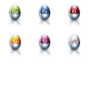 Glossy Adobe Application icon sets preview