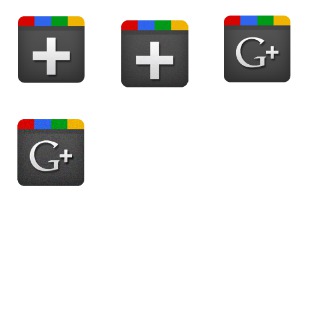 Google Plus icon sets preview