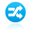 Blue, Button, Shuffle icon