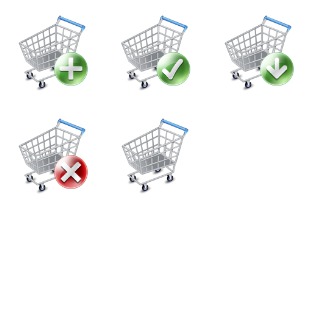 Shop Cart icon sets preview