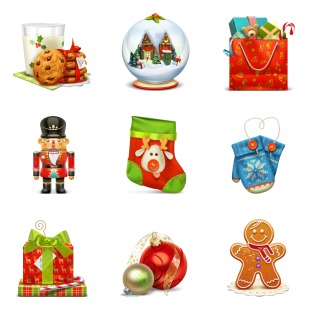 Christmas icon sets preview