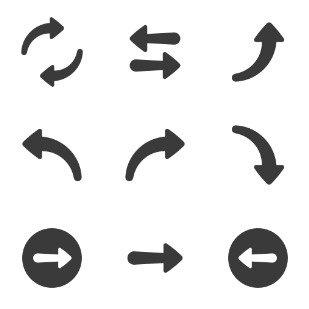 Arrows icon sets preview
