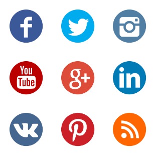 Social Network - color icon sets preview