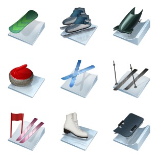 Winter Olympics icon sets preview