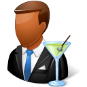 Occupations Bartender Male Dark icon