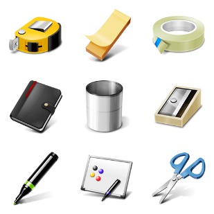 Office Supplies icon sets preview