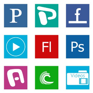 Windows 8 Metro Ui icon sets preview