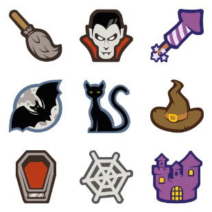 Halloween icon sets preview