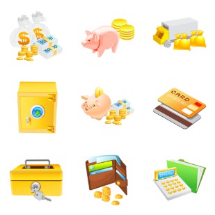 Money icon sets preview