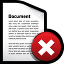 delete, document icon