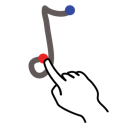 stroke, gestureworks, note icon