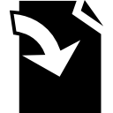 Down arrow file symbol icon